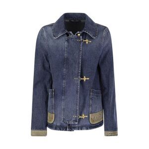 FAY Women's Denim Toggle Jacket Women MEDIUM DENIM Coats & Jackets